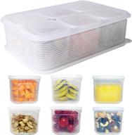 6-piece fridge food storage container - keep fresh with detachable boxes - meat, fish, fruit, vegetable organizer логотип