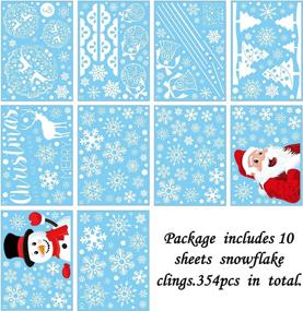 img 2 attached to 🎄 354-Piece Christmas Snowflake Window Clings - Xmas Stickers Decals Ornaments