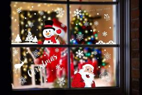 img 3 attached to 🎄 354-Piece Christmas Snowflake Window Clings - Xmas Stickers Decals Ornaments