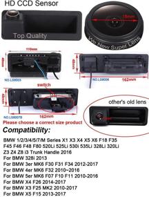 img 3 attached to 📷 Камера заднего вида LYNN с ручкой багажника FHD ИК-ночного видения с 170-градусным супершироким углом обзора - замена для BMW X1 X3 X4 X5 X6 F18 F35/F45 F46 F48 F80 520Li 525Li 530i 535Li.