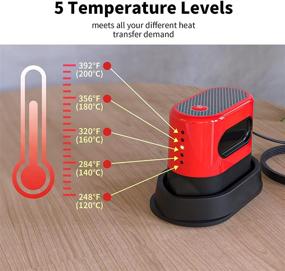 img 2 attached to 👕 HOMESTEC Портативная термопрессовальная машина для футболок, обуви, сумок и шляп - Мини-пресс для утюжения для термотрансфера