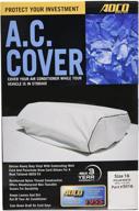 🔒 ultimate protection: adco 3016 white size 16 rv air conditioner cover logo