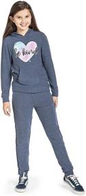 img 4 attached to Girls Buttery Soft Active Sweatpants Jogger Legging by FASHION X FAITH - Brushed Fleece Pull On