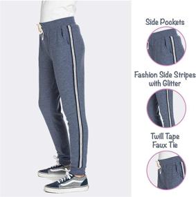 img 2 attached to Girls Buttery Soft Active Sweatpants Jogger Legging by FASHION X FAITH - Brushed Fleece Pull On
