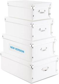 img 4 attached to 4 Pack Storage Box Storage & Organization and Baskets, Bins & Containers