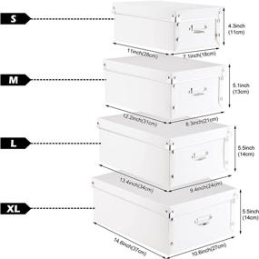 img 3 attached to 4 Pack Storage Box Storage & Organization and Baskets, Bins & Containers