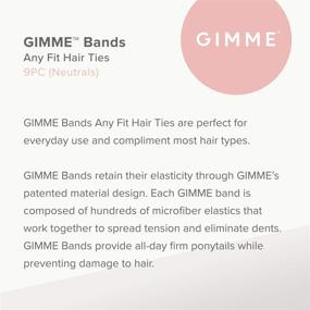 img 3 attached to 🌈 GIMME Bands Any Fit Hair Ties: Strong Hold Microfiber Elastics for All-Day Comfort without Snags, Dents, or Breakage - Neutrals