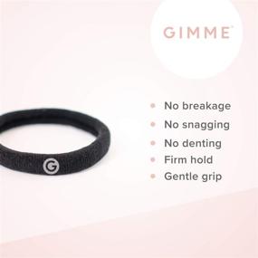 img 2 attached to 🌈 GIMME Bands Any Fit Hair Ties: Strong Hold Microfiber Elastics for All-Day Comfort without Snags, Dents, or Breakage - Neutrals