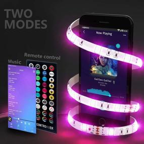 img 3 attached to 🌈 32.8ft Waterproof RGB LED Strip Lights with Remote – Perfect for Bedroom, TV, Kitchen, Party, and More!