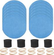 🌀 fette filter vacuum kit – 4 foam sleeve filters for 5+ gallon vacs compatible with shop-vac 90585, 12 reusable dry filters & 12 retaining bands, fits most shop-vac vacuum cleaners логотип