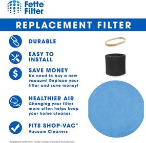 img 1 attached to 🌀 Fette Filter Vacuum Kit – 4 Foam Sleeve Filters for 5+ Gallon Vacs Compatible with Shop-Vac 90585, 12 Reusable Dry Filters & 12 Retaining Bands, Fits Most Shop-Vac Vacuum Cleaners