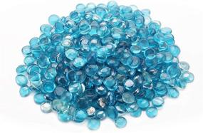 img 4 attached to Сувимут 5LB голубые стеклянные наполнители для ваз: стильные стеклянные шарики для центральных объектов, декора столов и ремесел (примерно 500 камней)