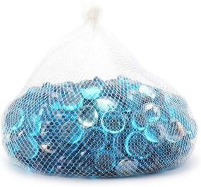 img 2 attached to Сувимут 5LB голубые стеклянные наполнители для ваз: стильные стеклянные шарики для центральных объектов, декора столов и ремесел (примерно 500 камней)