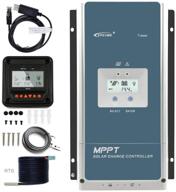 ⚡ epever 100a mppt charge controller: powerful 100 amp solar controller for 48v 36v 24v 12v auto, negative ground, compatible with lithium, sealed (agm), gel, and flooded batteries - max 150v input logo
