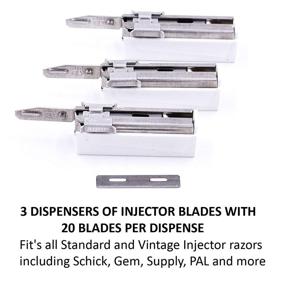 img 1 attached to 🪒 Taconic Shave Injector Razor Blades - 60 Count - Fits all Modern and Vintage Injector Razors - Made in USA - Compatible with Schick, Pal, Gem, Supply and More