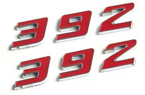 img 3 attached to 🔴 OEM Красный 392 Эмблема Бейдж: Премиумный декоративный логотип из сплава 3D взамен 300C 392 Эмблемы - Yoaoo