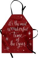 🎄 lunarable saying apron: christmas concept with 'the most wonderful time of the year' phrase and snowflakes логотип