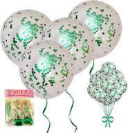 🎈 aule 36-inch green confetti balloons & 12-inch green confetti balloons set - large latex party decorations (30 pcs) логотип