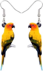 img 4 attached to Stunning Acrylic Red Parrot Earrings - Australian Bird Dangle Jewelry for Women and Girls - Perfect Gift!