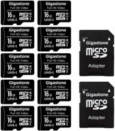 💾 gigastone 16 гб 10-паковый micro sd-карта для fhd-видео, видеонаблюдения, действий камер, дронов - 85 мб/с micro sdhc uhs-i u1 класс 10 логотип