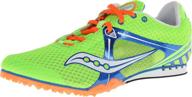 👟 saucony velocity track men's shoes – green/orange athletic footwear логотип