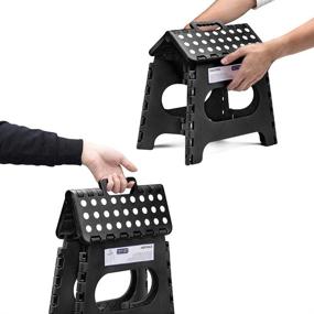 img 1 attached to ACSTEP Foldable Step Stool Kitchen (Black): Compact & Convenient for Everyday Use!