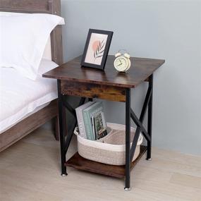 img 1 attached to Fannova Bedside Nightstand Industrial Furniture