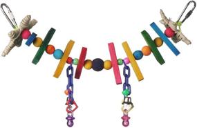 img 1 attached to 🐦 Super Bird Creations Mini Rainbow Bridge Bird Toy, 2 x 11-Inch - Small Size