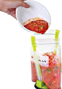 img 1 attached to 👜 Convenient Hands-Free Baggy Rack 2-Pack for Sandwiches, Fruits, Vegetables, and Spices - Ideal Kitchen Accessory