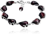 🍒 stunning cherry amber sterling silver bracelet - perfect for every occasion! logo