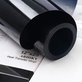 img 4 attached to ARHIKY HTV Heat Transfer Vinyl for 👕 T-Shirts 12 x 25 Feet Rolls - Black