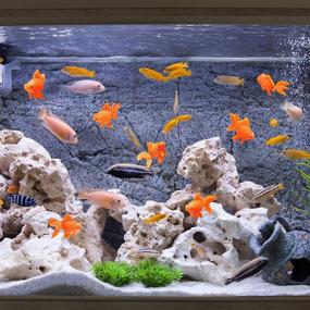 img 1 attached to 🐠 15-Piece Set of Realistic Artificial Floating Orange Goldfish for Aquarium Fish Tank Decorations - Sumind Fake Fish Ornament