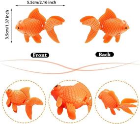 img 3 attached to 🐠 15-Piece Set of Realistic Artificial Floating Orange Goldfish for Aquarium Fish Tank Decorations - Sumind Fake Fish Ornament