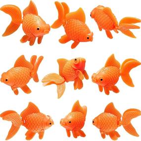 img 4 attached to 🐠 15-Piece Set of Realistic Artificial Floating Orange Goldfish for Aquarium Fish Tank Decorations - Sumind Fake Fish Ornament