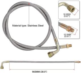 img 2 attached to 🔧 PTNHZ Комплект линий подачи масла турбины + обратной линии + линии слива 1/8 NPT 4AN - Подходит для T3 T4 T3/T4 T04E T70 T66 T67 GT35 GT45