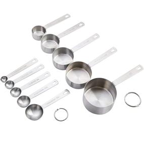 img 2 attached to 🥄 Babish Stainless Steel Measuring Cups and Spoons Set - 10-Piece Collection