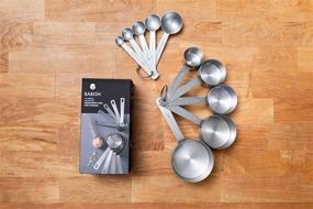 img 1 attached to 🥄 Babish Stainless Steel Measuring Cups and Spoons Set - 10-Piece Collection