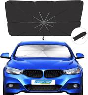 🌞 foldable car windshield sun shade: keep your vehicle cool and protected from uv sun and heat logo