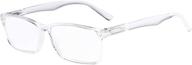 👓 eyekepper stylish readers: top-notch reading glasses with transparent frame +1.50 power and quality spring hinges logo