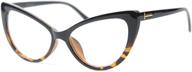 😺 soolala women's large cat eye reading glasses: oversized fashion eyeglass frame logo