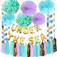 украшения русалки фиолетовые воздушные шары на день рождения логотип