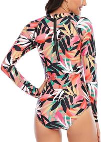 img 1 attached to Printed Swimsuits Athletic Swimwear Bathing Women's Clothing and Swimsuits & Cover Ups