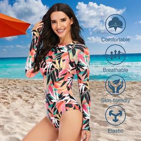 img 3 attached to Printed Swimsuits Athletic Swimwear Bathing Women's Clothing and Swimsuits & Cover Ups