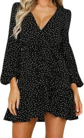 img 4 attached to MetCuento Womens Sleeve Printed Dresses Women's Clothing in Dresses