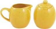 🍯 stylish yellow ceramic creamer sugar service: a must-have addition to your kitchen логотип