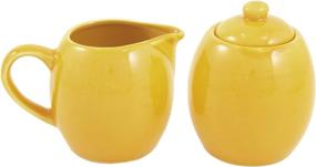 img 1 attached to 🍯 Stylish Yellow Ceramic Creamer Sugar Service: A Must-Have Addition to Your Kitchen