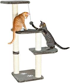 img 4 attached to Enhanced TRIXIE Altea Cat Tree with 🐱 Pom Pom, Scratching Post, Cat Tower, Furniture, and Playground