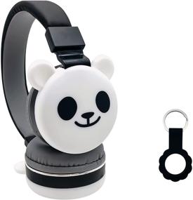 img 4 attached to 🐼 Wireless FM Headset Music Stereo Headphones for Kids - Cartoon Panda Design, Over Ear Headphones Ideal for Study