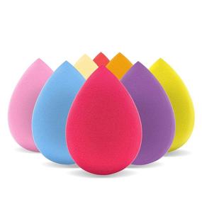 img 4 attached to 8-Piece Makeup Sponge Blender Kit for Beauty, Foundation Blending, Latex-Free and Vegan Makeup Sponge Blender Set, Professional Beauty Makeup Tools for Powder, Cream, and Liquid Application