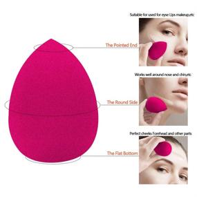 img 2 attached to 8-Piece Makeup Sponge Blender Kit for Beauty, Foundation Blending, Latex-Free and Vegan Makeup Sponge Blender Set, Professional Beauty Makeup Tools for Powder, Cream, and Liquid Application